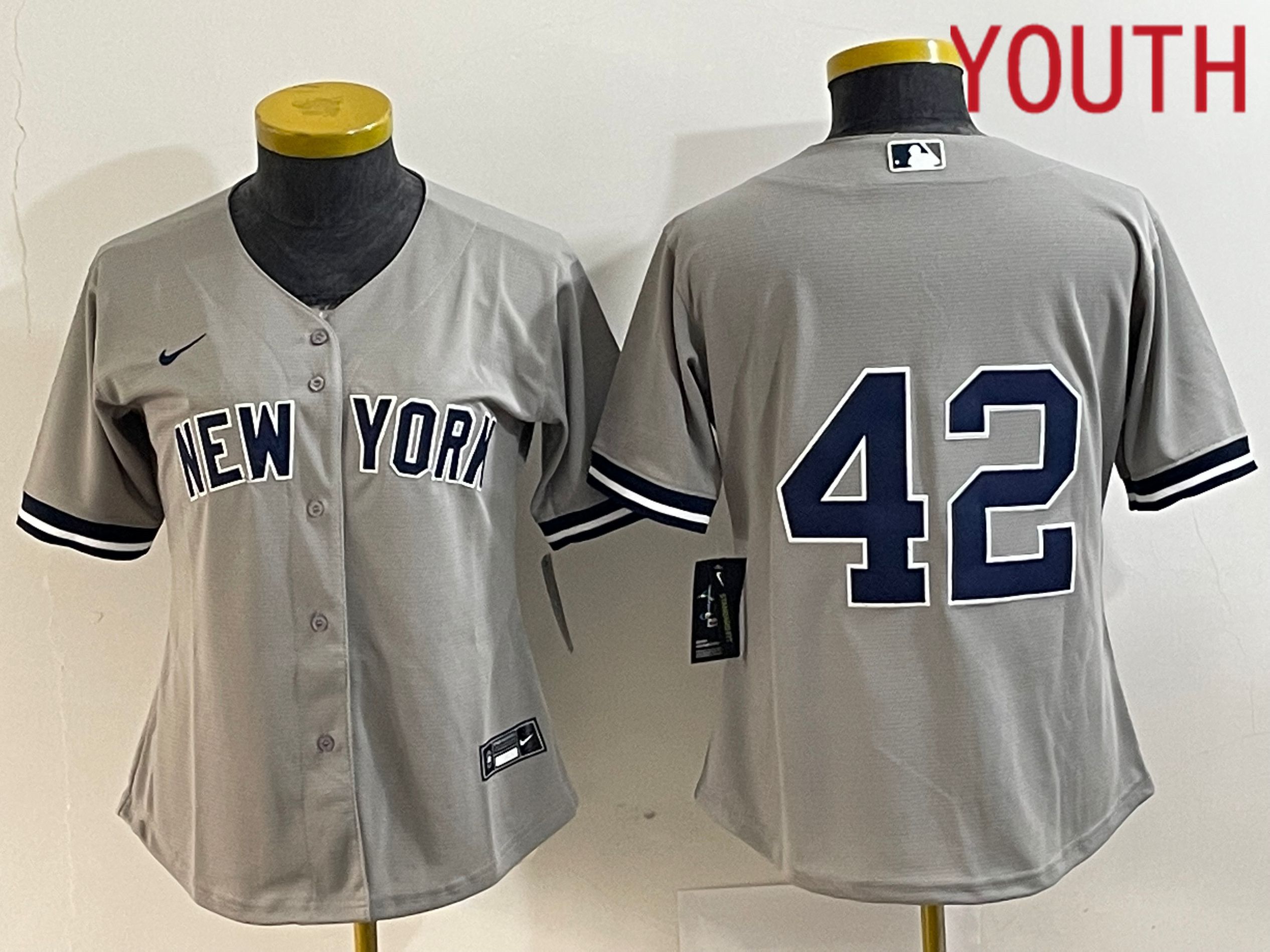 Youth New York Yankees 42 No Name Nike Game MLB Jersey